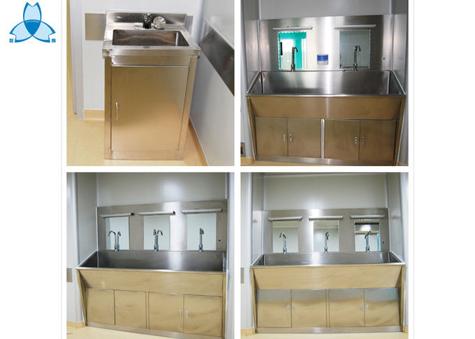 Trois Cabinets de lavage de bassin de salle de bains de main de miroirs avec l'induction automatique de trois positions 2